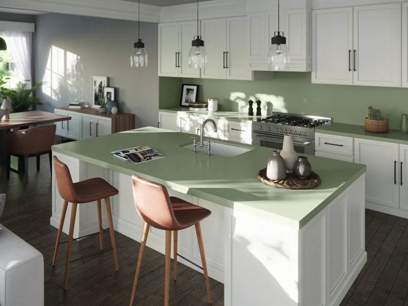 Posidonia Green Silestone Quartz Worktop SS POSIGR