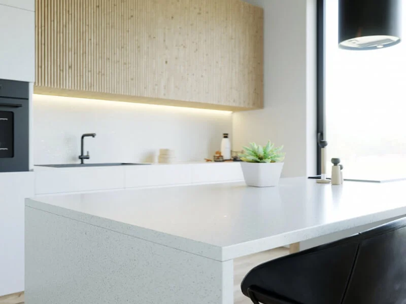 Technistone Starlight White Quartz Worktop TE STAWHI