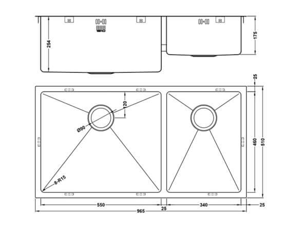 ZENDUO15 550 340U XXL DEEP