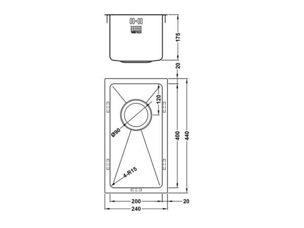 ZENUNO15 200U line drawing 1